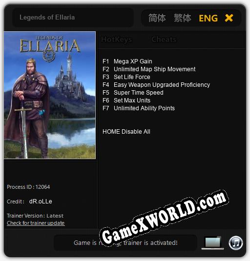 Legends of Ellaria: Трейнер +7 [v1.3]