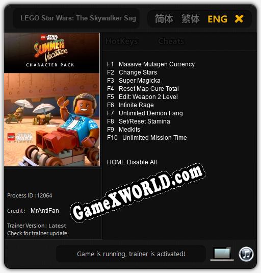 LEGO Star Wars: The Skywalker Saga Summer Vacation: ТРЕЙНЕР И ЧИТЫ (V1.0.4)