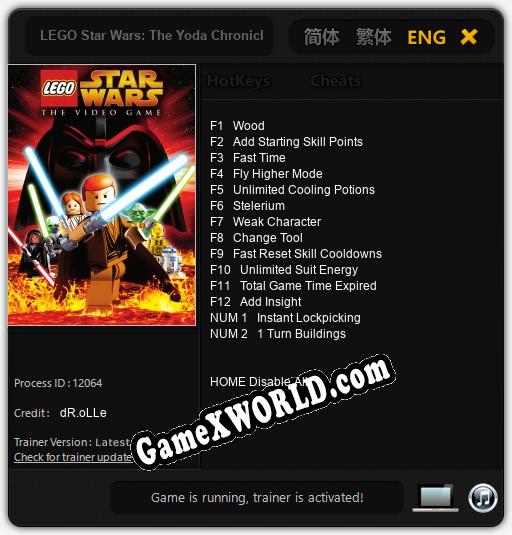 LEGO Star Wars: The Yoda Chronicles: ТРЕЙНЕР И ЧИТЫ (V1.0.73)