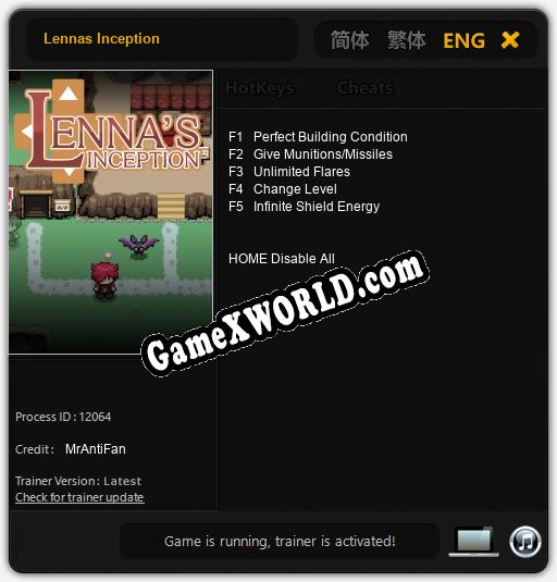 Lennas Inception: ТРЕЙНЕР И ЧИТЫ (V1.0.22)