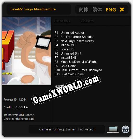 Level22 Garys Misadventure: Читы, Трейнер +11 [dR.oLLe]