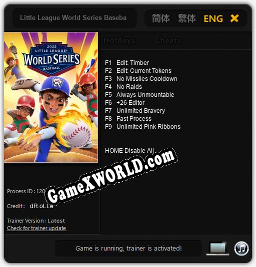 Little League World Series Baseball 2022: Читы, Трейнер +9 [dR.oLLe]