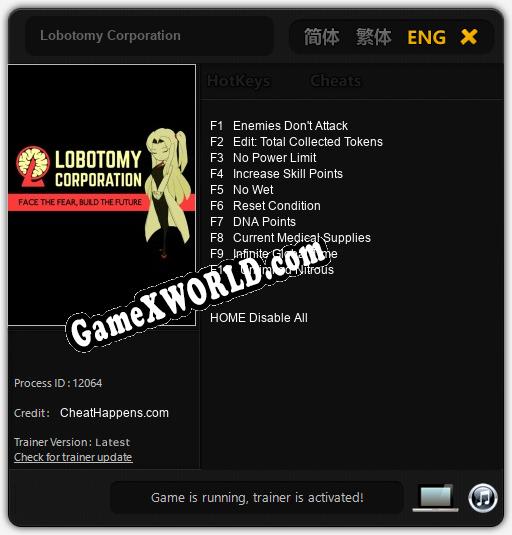 Lobotomy Corporation: Читы, Трейнер +10 [CheatHappens.com]