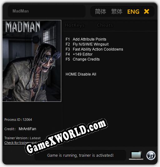 MadMan: Читы, Трейнер +5 [MrAntiFan]