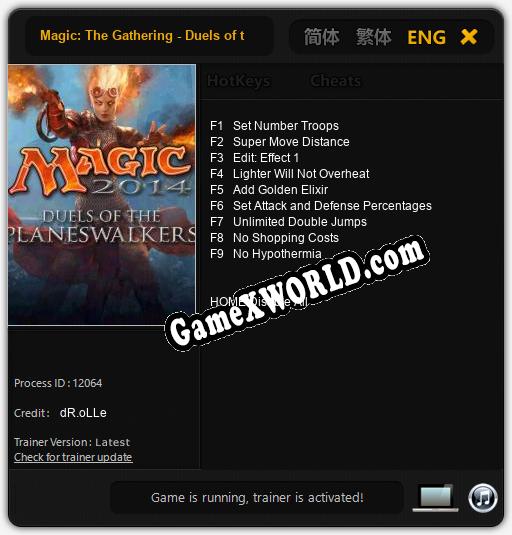 Magic: The Gathering - Duels of the Planeswalkers 2014: Читы, Трейнер +9 [dR.oLLe]
