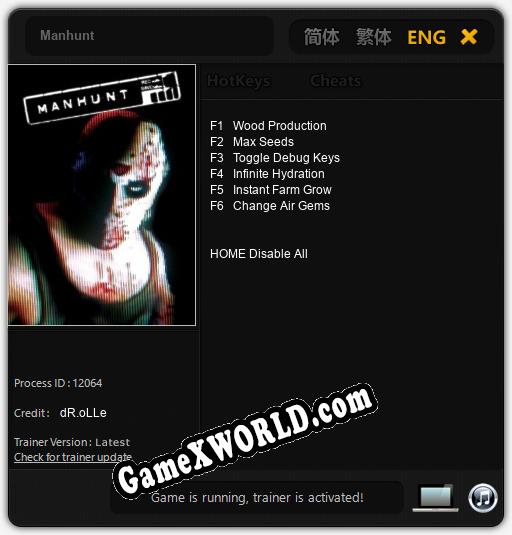Manhunt: Трейнер +6 [v1.6]