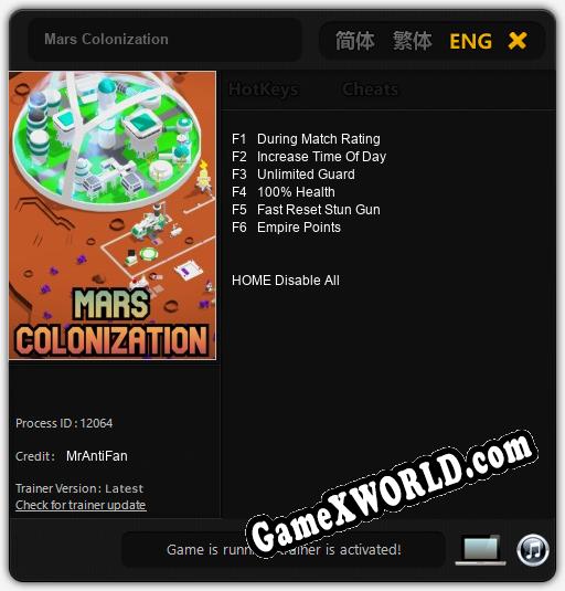 Трейнер для Mars Colonization [v1.0.3]