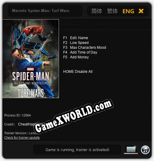 Marvels Spider-Man: Turf Wars: ТРЕЙНЕР И ЧИТЫ (V1.0.9)