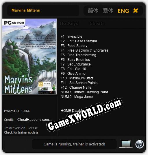 Marvins Mittens: Трейнер +14 [v1.6]