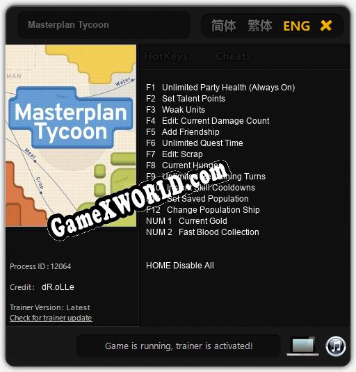 Masterplan Tycoon: Трейнер +14 [v1.4]