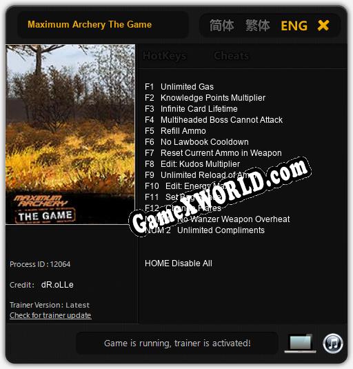 Maximum Archery The Game: Трейнер +14 [v1.3]