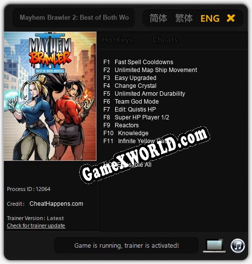 Трейнер для Mayhem Brawler 2: Best of Both Worlds [v1.0.1]