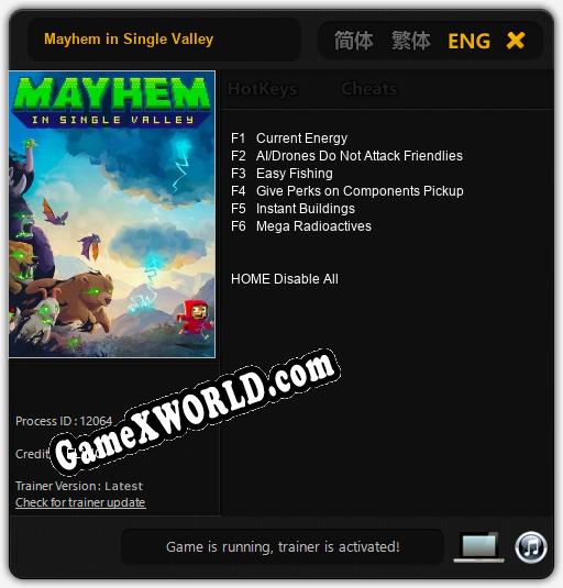 Трейнер для Mayhem in Single Valley [v1.0.3]