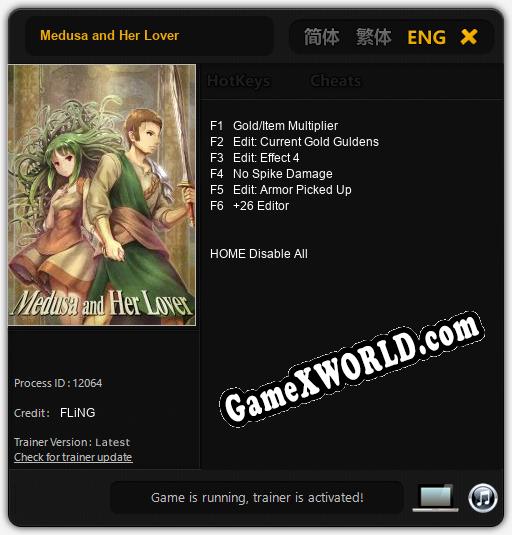 Medusa and Her Lover: ТРЕЙНЕР И ЧИТЫ (V1.0.78)
