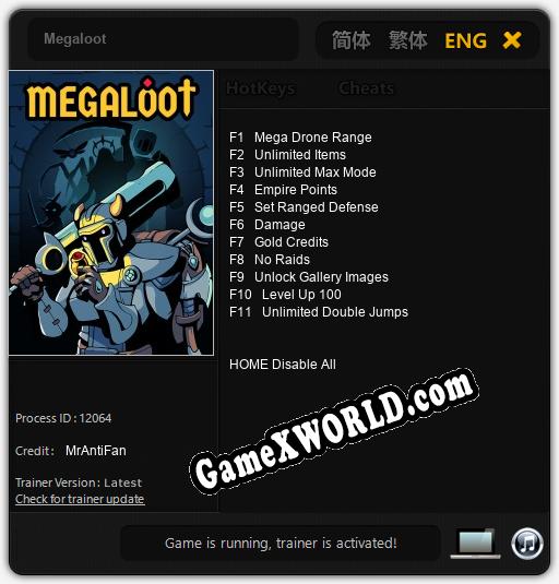 Трейнер для Megaloot [v1.0.9]