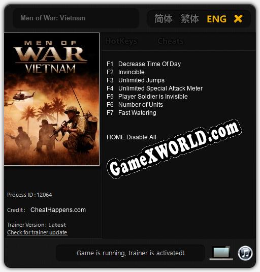 Men of War: Vietnam: Трейнер +7 [v1.8]