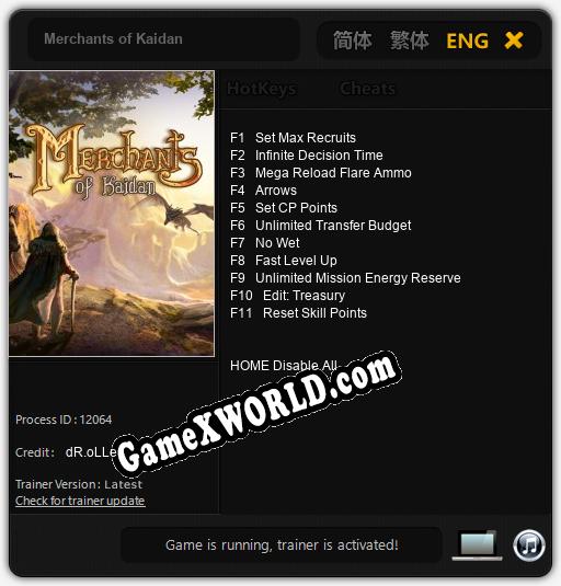 Merchants of Kaidan: Трейнер +11 [v1.7]