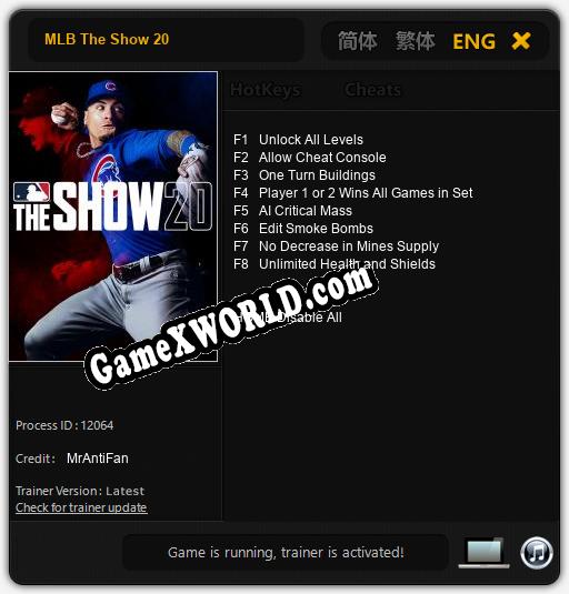 MLB The Show 20: Читы, Трейнер +8 [MrAntiFan]
