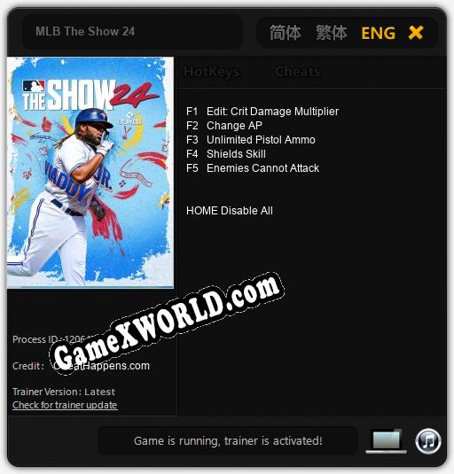 MLB The Show 24: Трейнер +5 [v1.4]