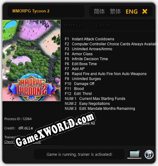 MMORPG Tycoon 2: Читы, Трейнер +15 [dR.oLLe]
