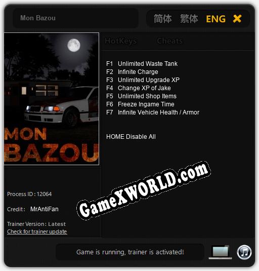Mon Bazou: Читы, Трейнер +7 [MrAntiFan]