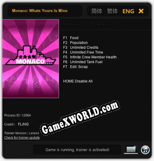 Monaco: Whats Yours Is Mine: Читы, Трейнер +7 [FLiNG]