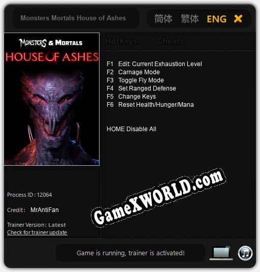 Monsters Mortals House of Ashes: ТРЕЙНЕР И ЧИТЫ (V1.0.94)