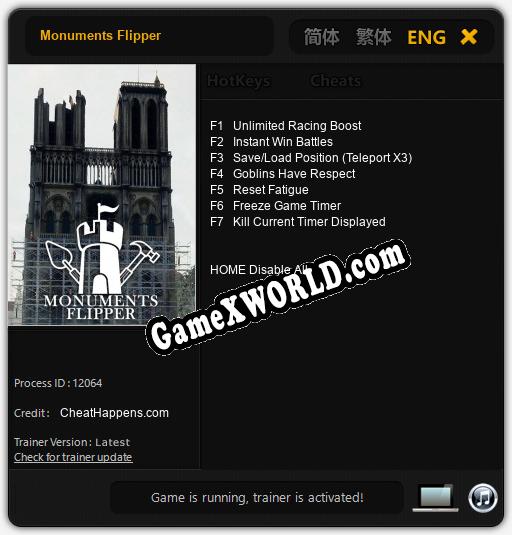 Monuments Flipper: Трейнер +7 [v1.4]