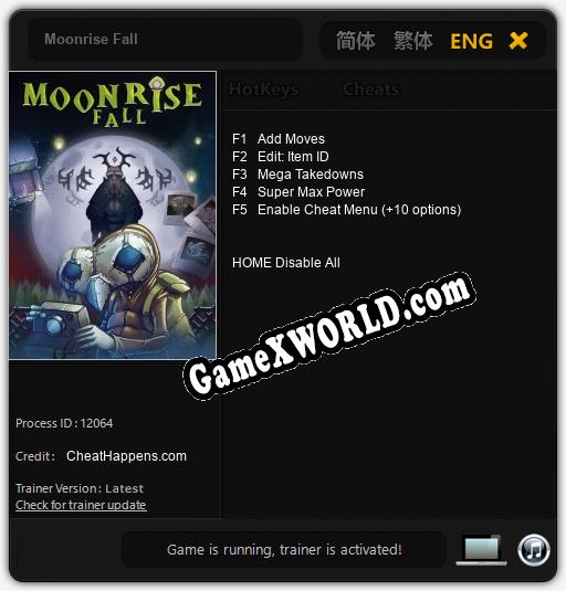 Moonrise Fall: Трейнер +5 [v1.9]