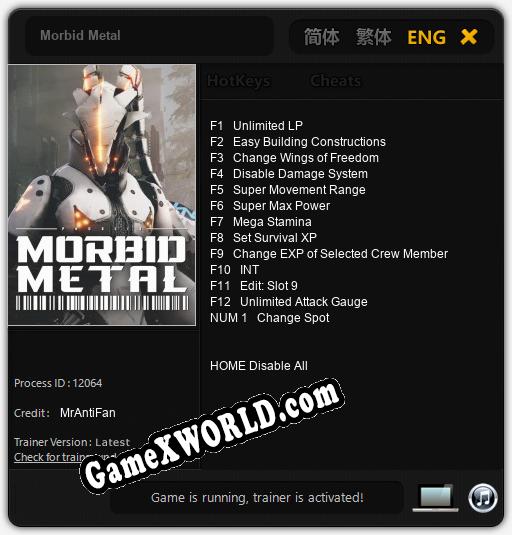 Morbid Metal: Трейнер +13 [v1.1]