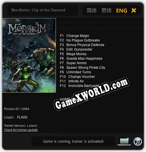 Трейнер для Mordheim: City of the Damned [v1.0.2]