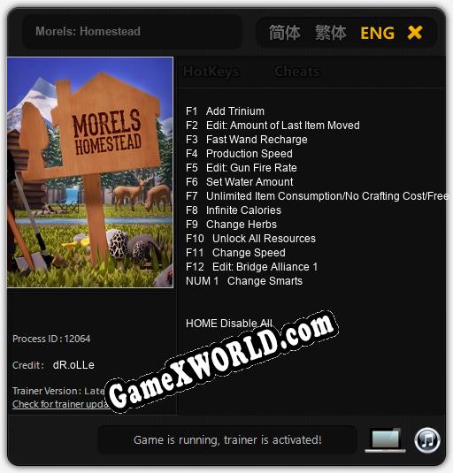 Morels: Homestead: Читы, Трейнер +13 [dR.oLLe]