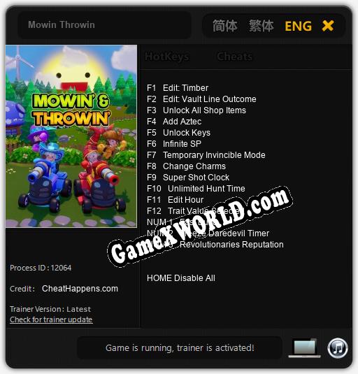Mowin Throwin: Трейнер +15 [v1.3]