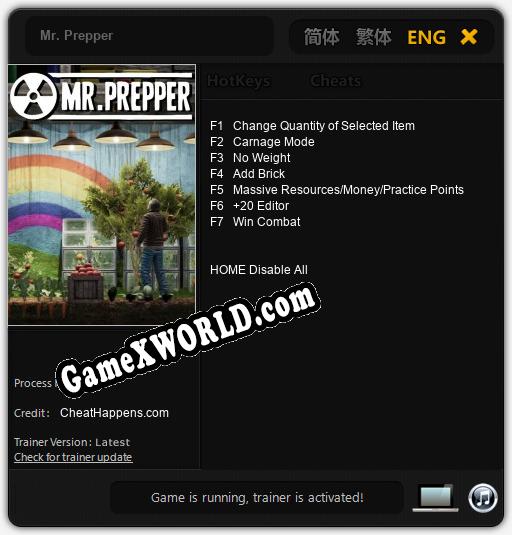 Mr. Prepper: Трейнер +7 [v1.6]
