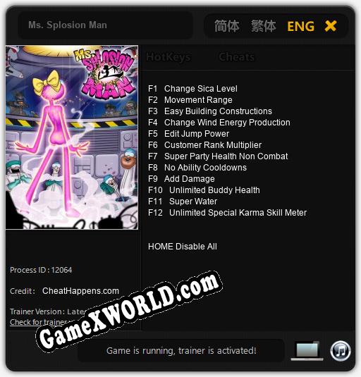 Ms. Splosion Man: Читы, Трейнер +12 [CheatHappens.com]