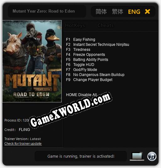 Mutant Year Zero: Road to Eden: Трейнер +9 [v1.6]