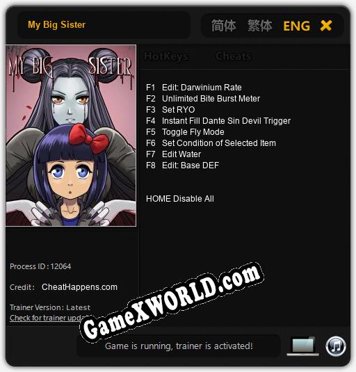 My Big Sister: ТРЕЙНЕР И ЧИТЫ (V1.0.12)