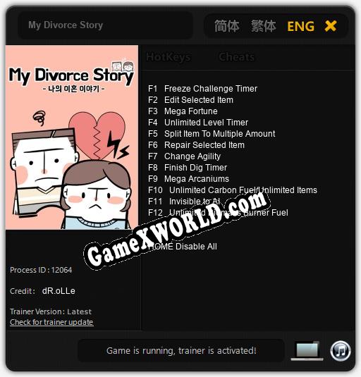 Трейнер для My Divorce Story [v1.0.6]