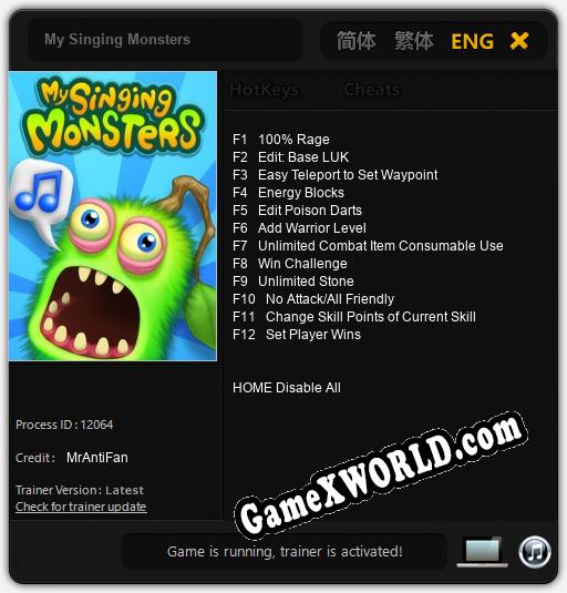 My Singing Monsters: Трейнер +12 [v1.1]