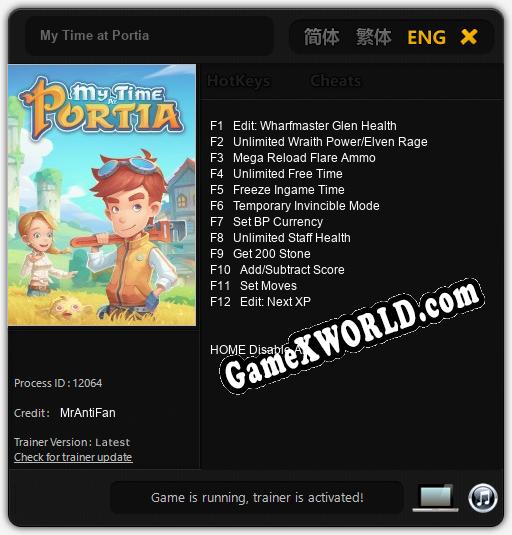 Трейнер для My Time at Portia [v1.0.6]