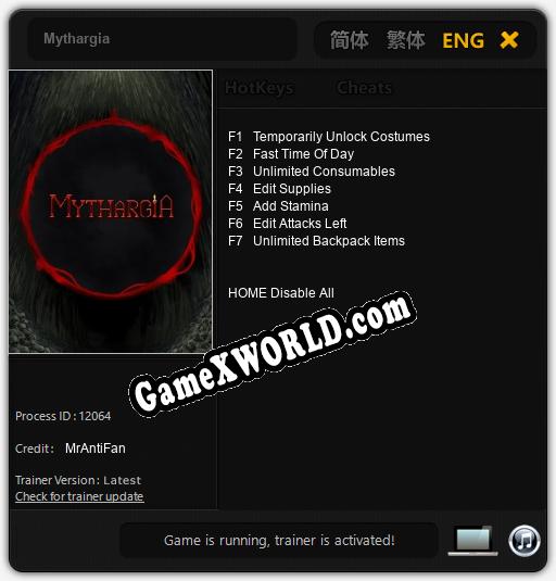 Mythargia: Читы, Трейнер +5 [CheatHappens.com]
