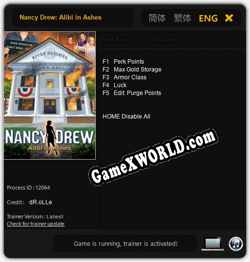 Nancy Drew: Alibi in Ashes: Читы, Трейнер +5 [dR.oLLe]
