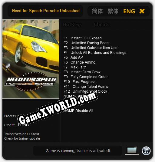 Need for Speed: Porsche Unleashed: Читы, Трейнер +13 [FLiNG]