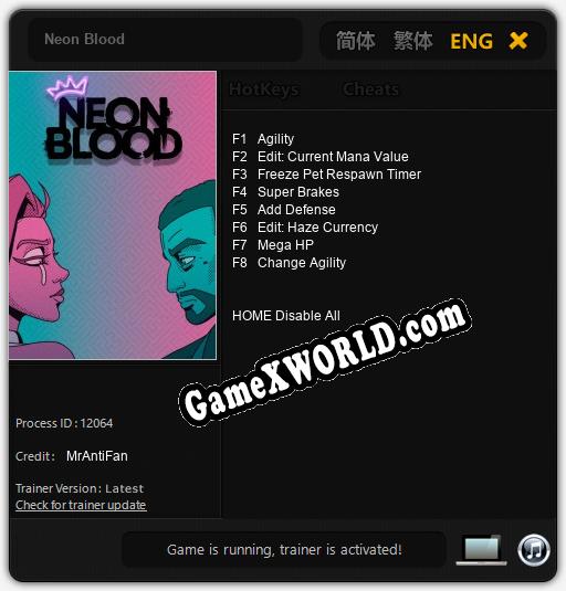 Neon Blood: ТРЕЙНЕР И ЧИТЫ (V1.0.96)