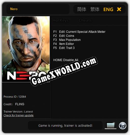 Nero: Трейнер +5 [v1.4]