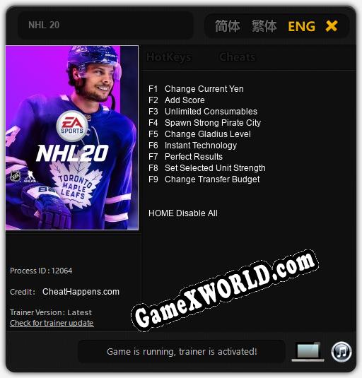 NHL 20: ТРЕЙНЕР И ЧИТЫ (V1.0.85)