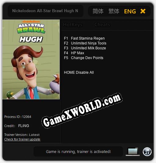 Трейнер для Nickelodeon All-Star Brawl Hugh Neutron [v1.0.2]