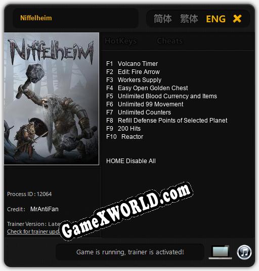 Трейнер для Niffelheim [v1.0.7]