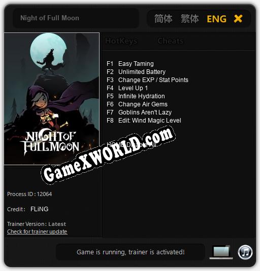 Night of Full Moon: Читы, Трейнер +8 [FLiNG]
