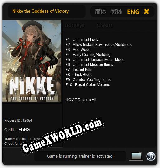 Nikke the Goddess of Victory: Читы, Трейнер +10 [FLiNG]
